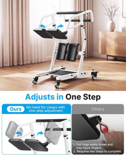 Load image into Gallery viewer, PERLECARE Sit to Stand Lift for Elderly, Stand Assist with Adjustable Height Options, Safety Belt and Lockable Smooth Casters, Easy Operation, Ideal for Post-Surgery Recovery and Disabled Individuals