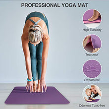 Load image into Gallery viewer, PCYM01K 2 Pack Yoga Mat TPE Exercise Mat Workout Mat Pilates Mat