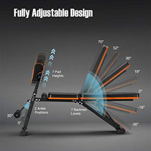 Load image into Gallery viewer, PCWB01 Adjustable Weight Bench for Full Body Workout