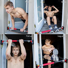 Load image into Gallery viewer, PCPUB01 Pull Up Bar for Doorway Strength Training Chin Up Bar No Screws Workout Bar