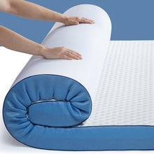 Load image into Gallery viewer, PERLECARE 3 Inch Firm Mattress Topper Queen, Cooling Gel-Infused &amp; Bamboo Charcoal Memory Foam Bed Topper for Pressure Relief, High-Density Mattress Pad with Removable Cover
