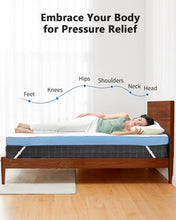 Load image into Gallery viewer, PERLECARE 3 Inch Firm Mattress Topper Queen, Cooling Gel-Infused &amp; Bamboo Charcoal Memory Foam Bed Topper for Pressure Relief, High-Density Mattress Pad with Removable Cover
