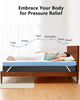 PERLECARE 3 Inch Firm Mattress Topper Queen, Cooling Gel-Infused & Bamboo Charcoal Memory Foam Bed Topper for Pressure Relief, High-Density Mattress Pad with Removable Cover