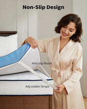 Load image into Gallery viewer, PERLECARE 3 Inch Firm Mattress Topper Queen, Cooling Gel-Infused &amp; Bamboo Charcoal Memory Foam Bed Topper for Pressure Relief, High-Density Mattress Pad with Removable Cover
