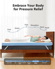 Load image into Gallery viewer, PERLECARE 3 Inch Firm Mattress Topper Twin XL, Cooling Gel-Infused &amp; Bamboo Charcoal Memory Foam Bed Topper for Pressure Relief, High-Density Mattress Pad with Removable Cover
